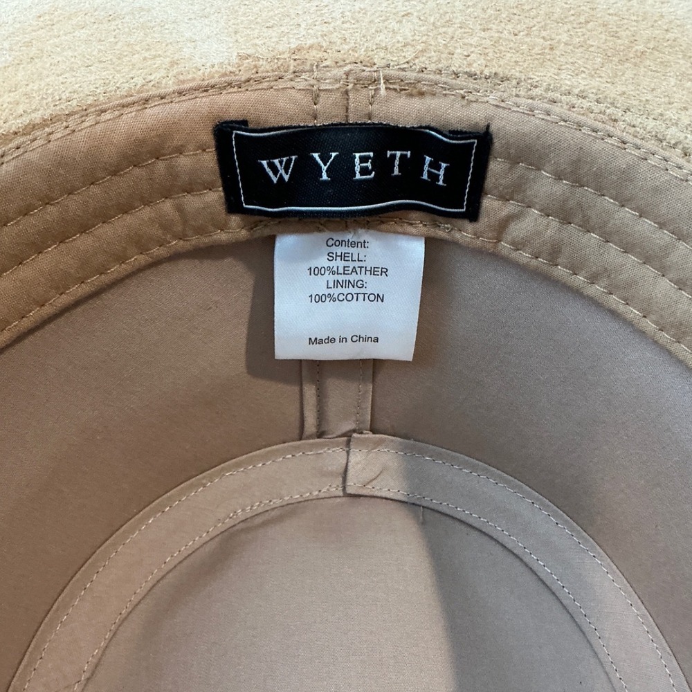 Anthropologie WYETH Billie Tan Leather Western Style Hat One Size Cowgirl Chic - Picture 7 of 7